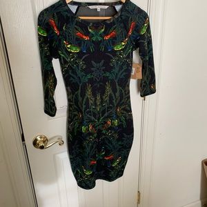 Rachel Roy dress with a tropical pattern